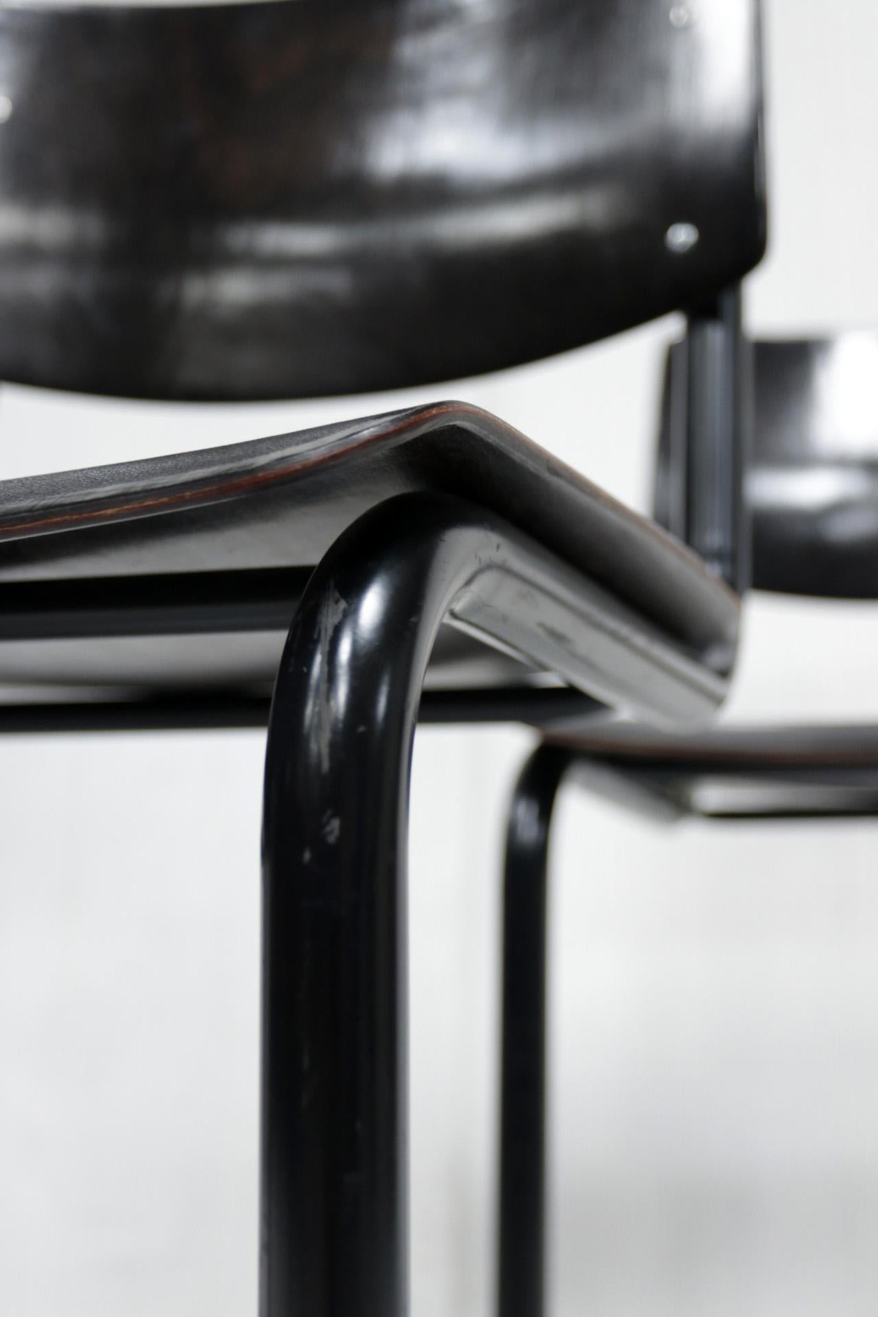 Dutch Design Midcentury Marcel Breuer style Ahrend Dining Chairs, 1970 2