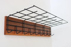 Dutch Design Minimalist Coat Rack by Tjerk Reijenga for Pilastro 1950 Teak Metal