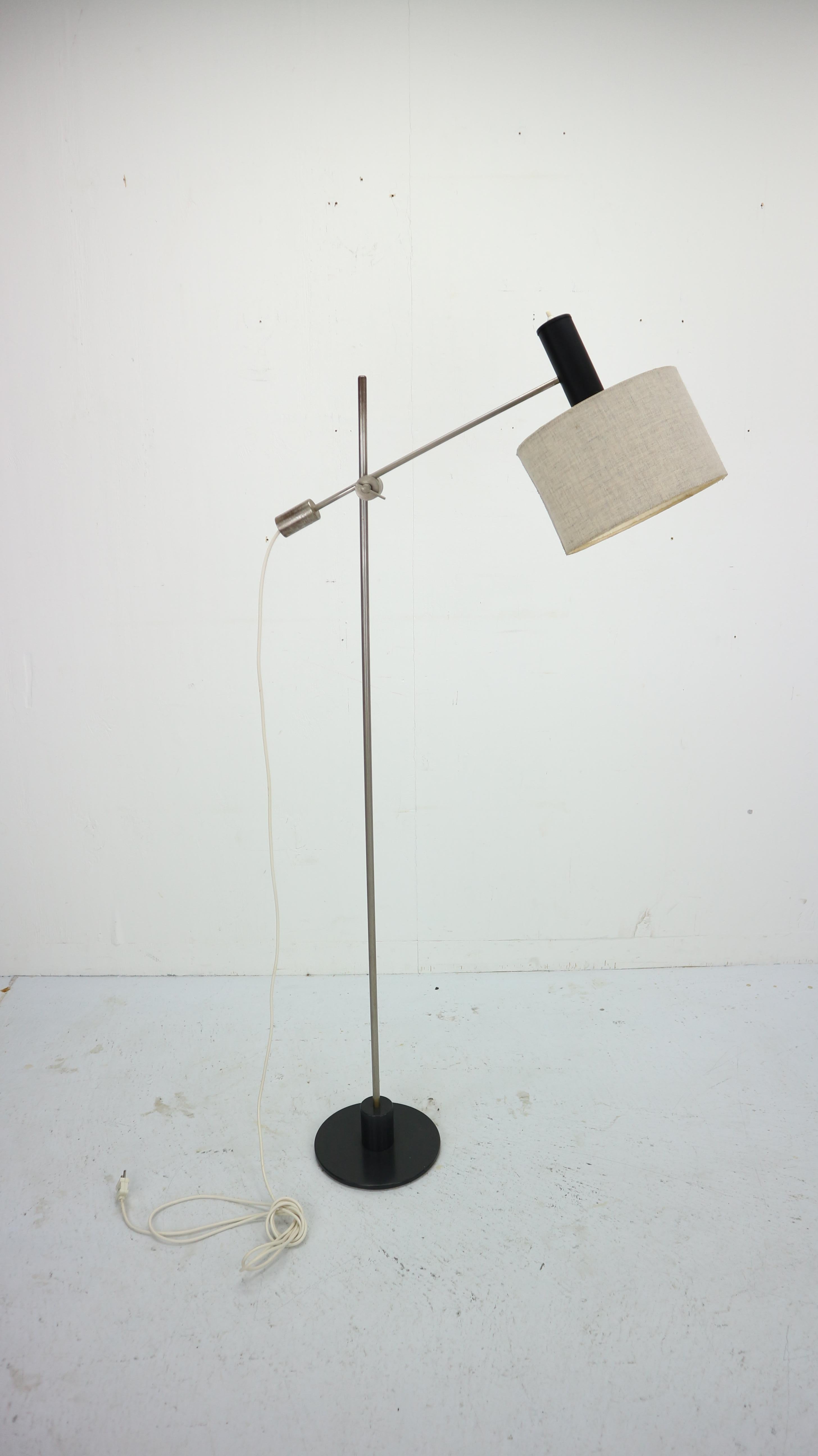 Mid-Century Modern Dutch Design Minimalistic Adjustable Floor Lamp By Anvia, 1950