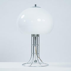 Lampe champignon avec abat-jour en acrylique blanc, design néerlandais, 1970