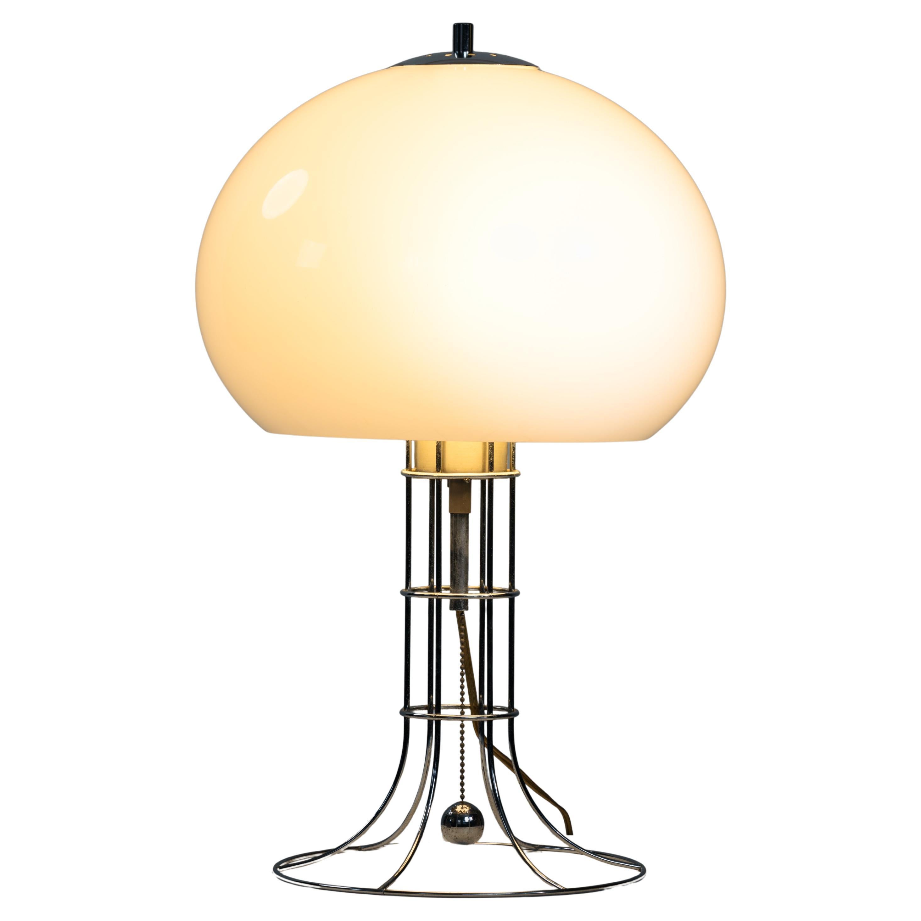 Mushroom lamp with white acrylic shade, Dutch design, 1970s