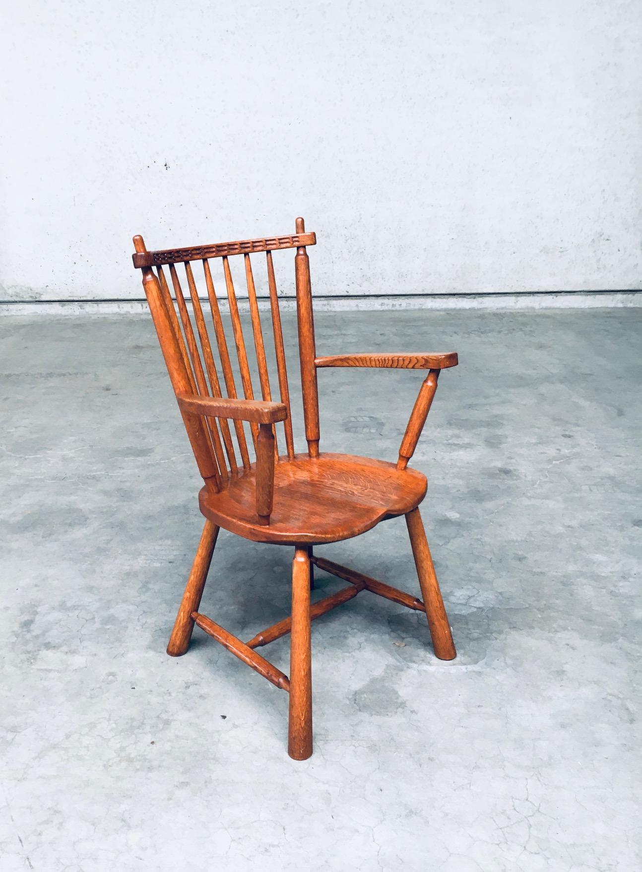 Dutch Design Oak Arm Chair set by De Ster Gelderland, Netherlands 1960's For Sale 5
