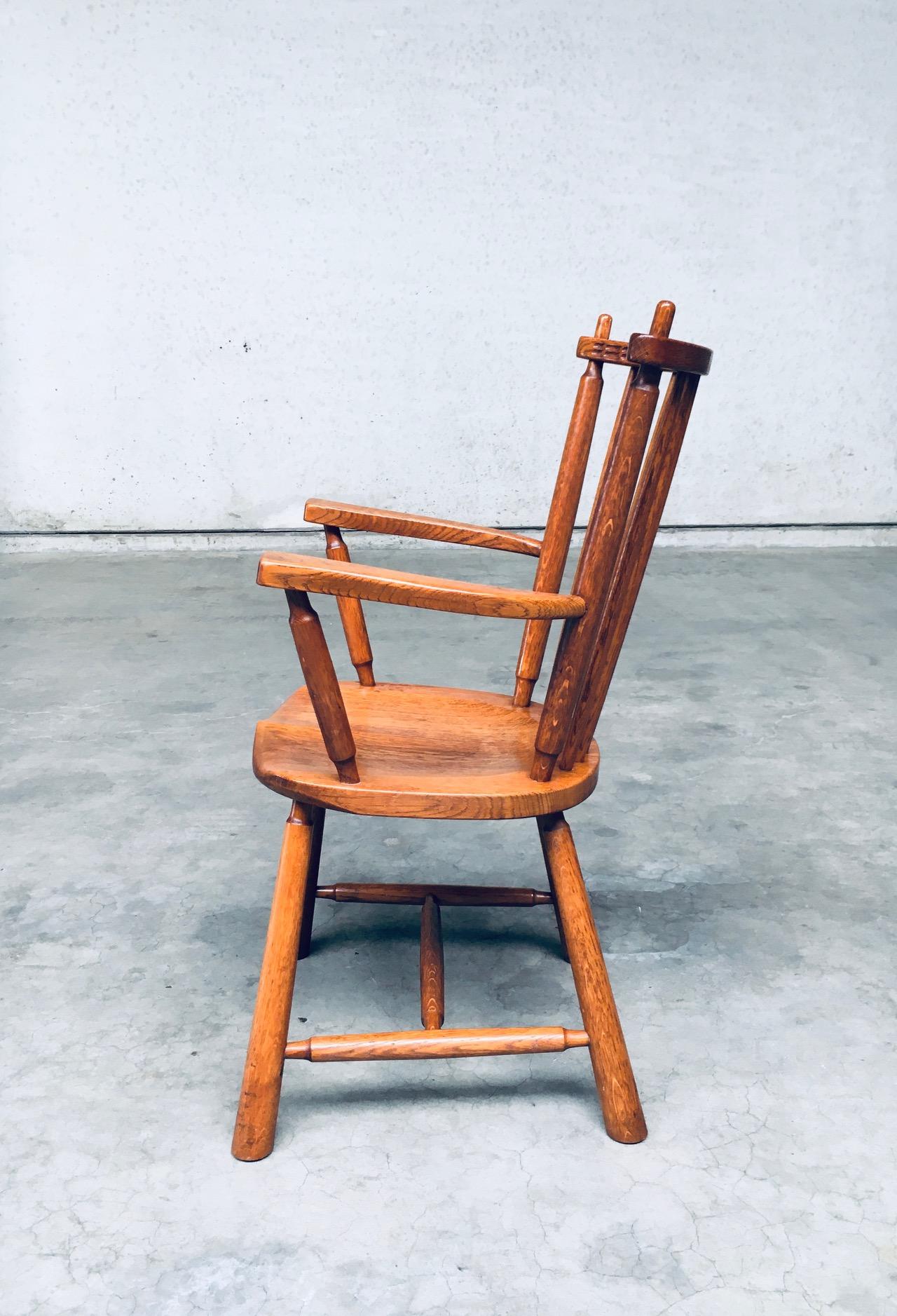 Dutch Design Oak Arm Chair set by De Ster Gelderland, Netherlands 1960's For Sale 6