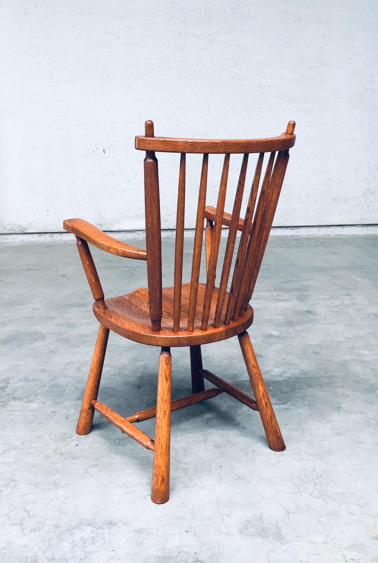 Dutch Design Oak Arm Chair set by De Ster Gelderland, Netherlands 1960's For Sale 7