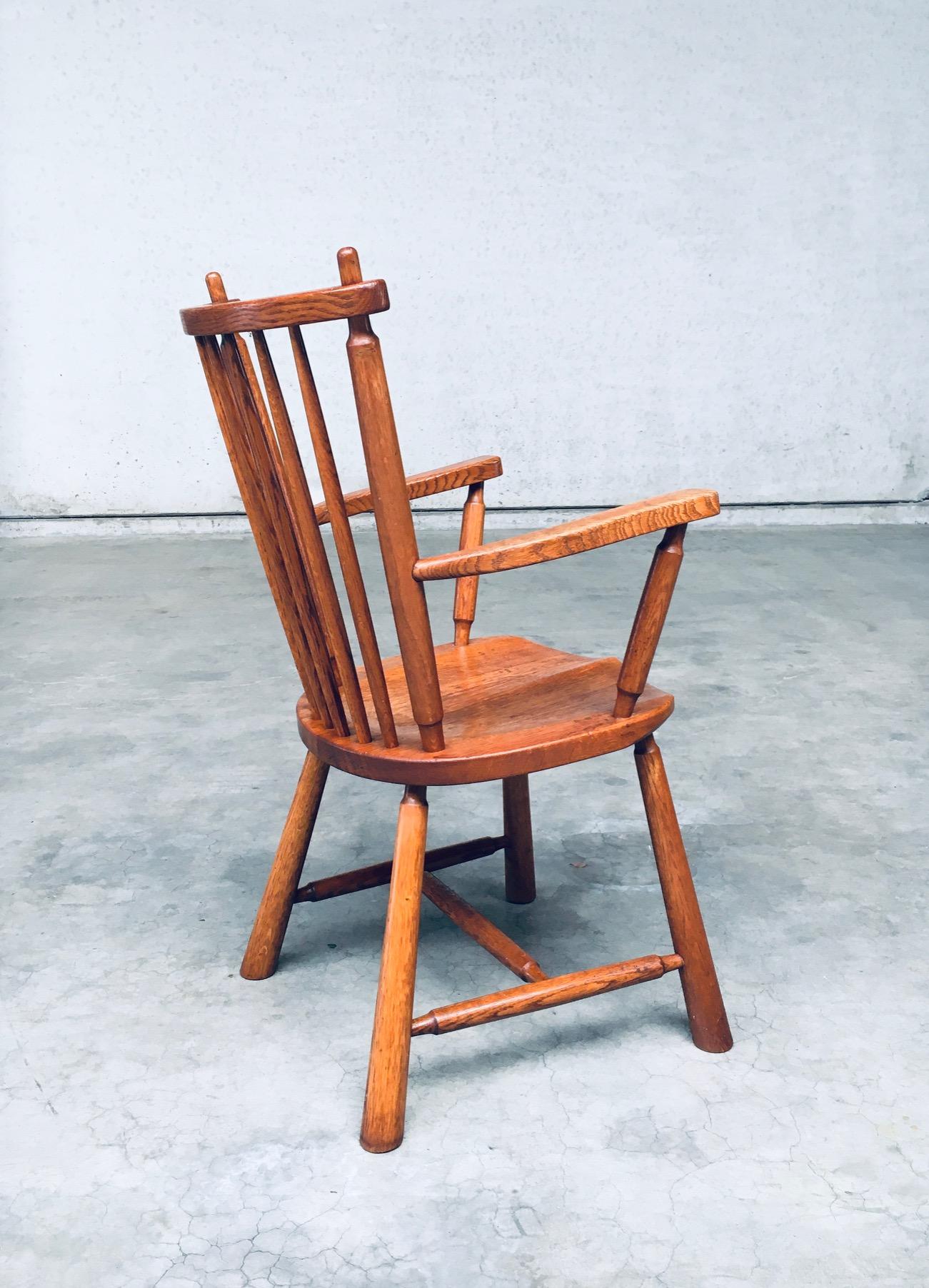 Dutch Design Oak Arm Chair set by De Ster Gelderland, Netherlands 1960's For Sale 8
