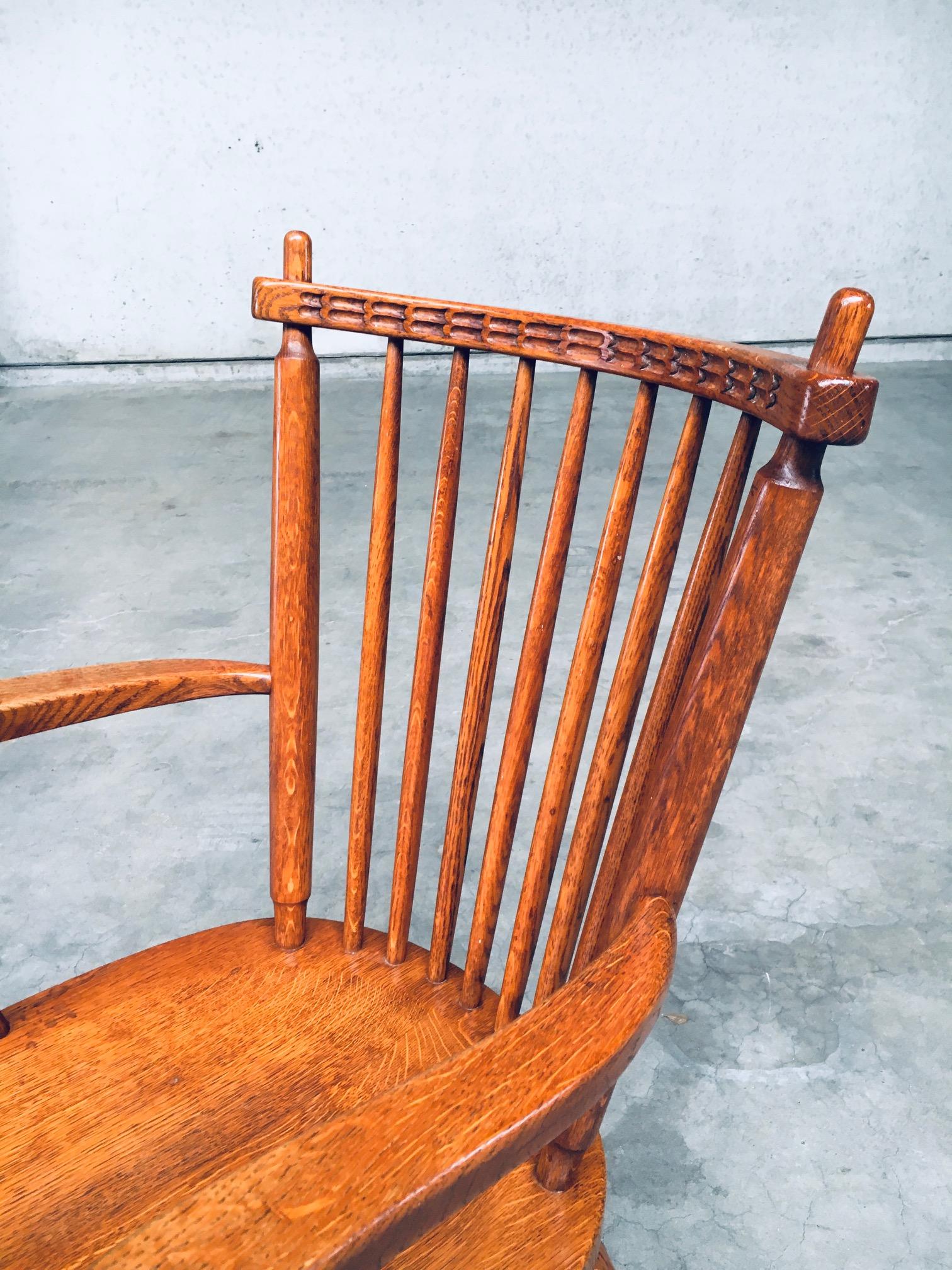 Dutch Design Oak Arm Chair set by De Ster Gelderland, Netherlands 1960's For Sale 9