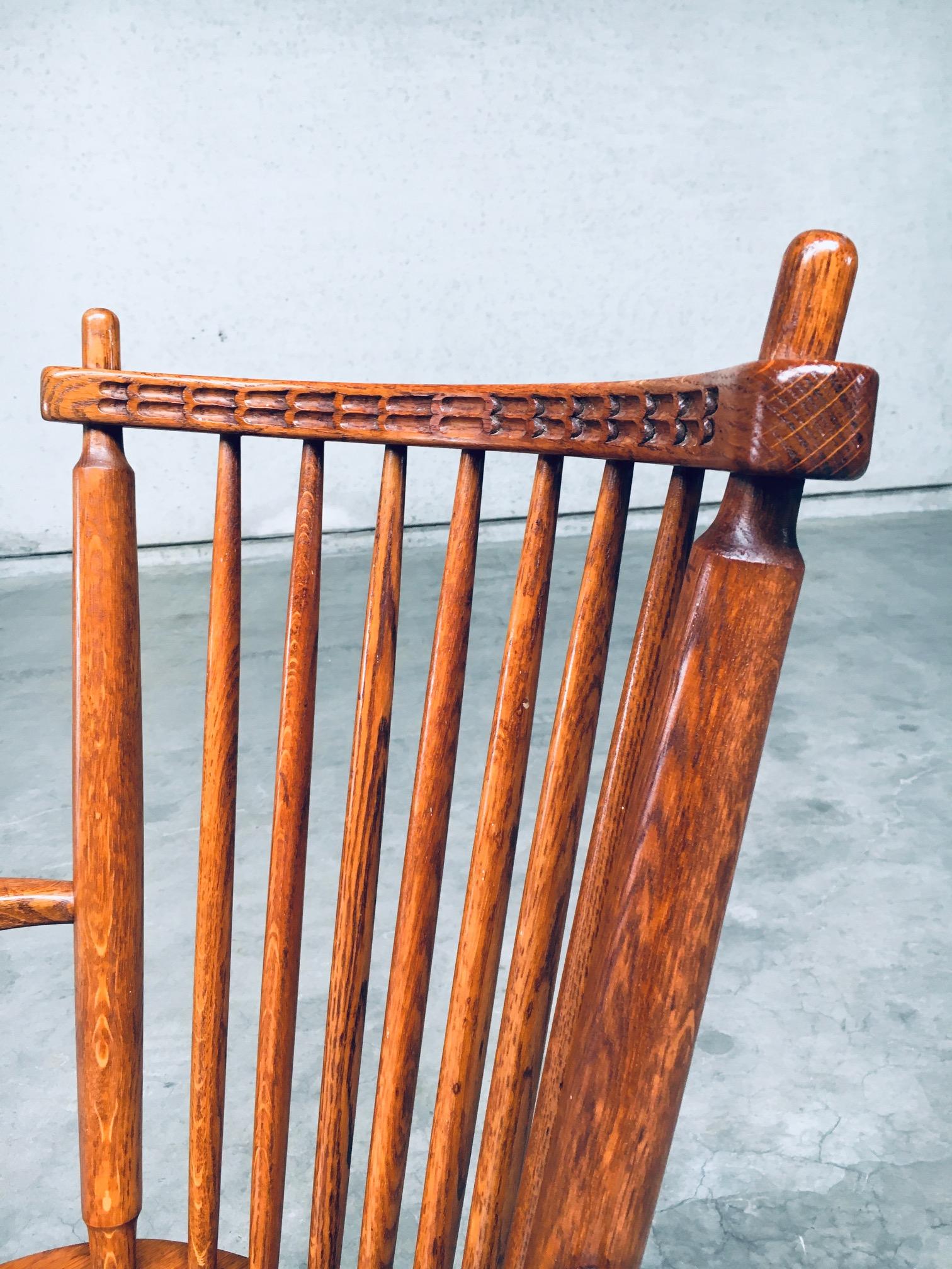 Dutch Design Oak Arm Chair set by De Ster Gelderland, Netherlands 1960's For Sale 12