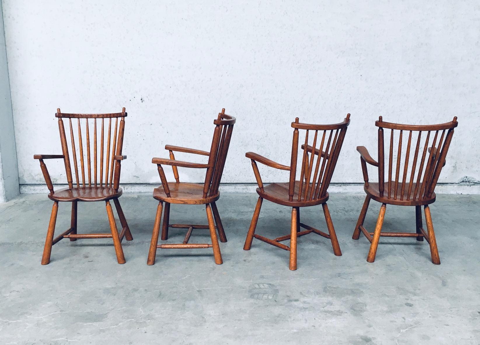 Dutch Design Oak Arm Chair set by De Ster Gelderland, Netherlands 1960's In Good Condition For Sale In Oud-Turnhout, VAN