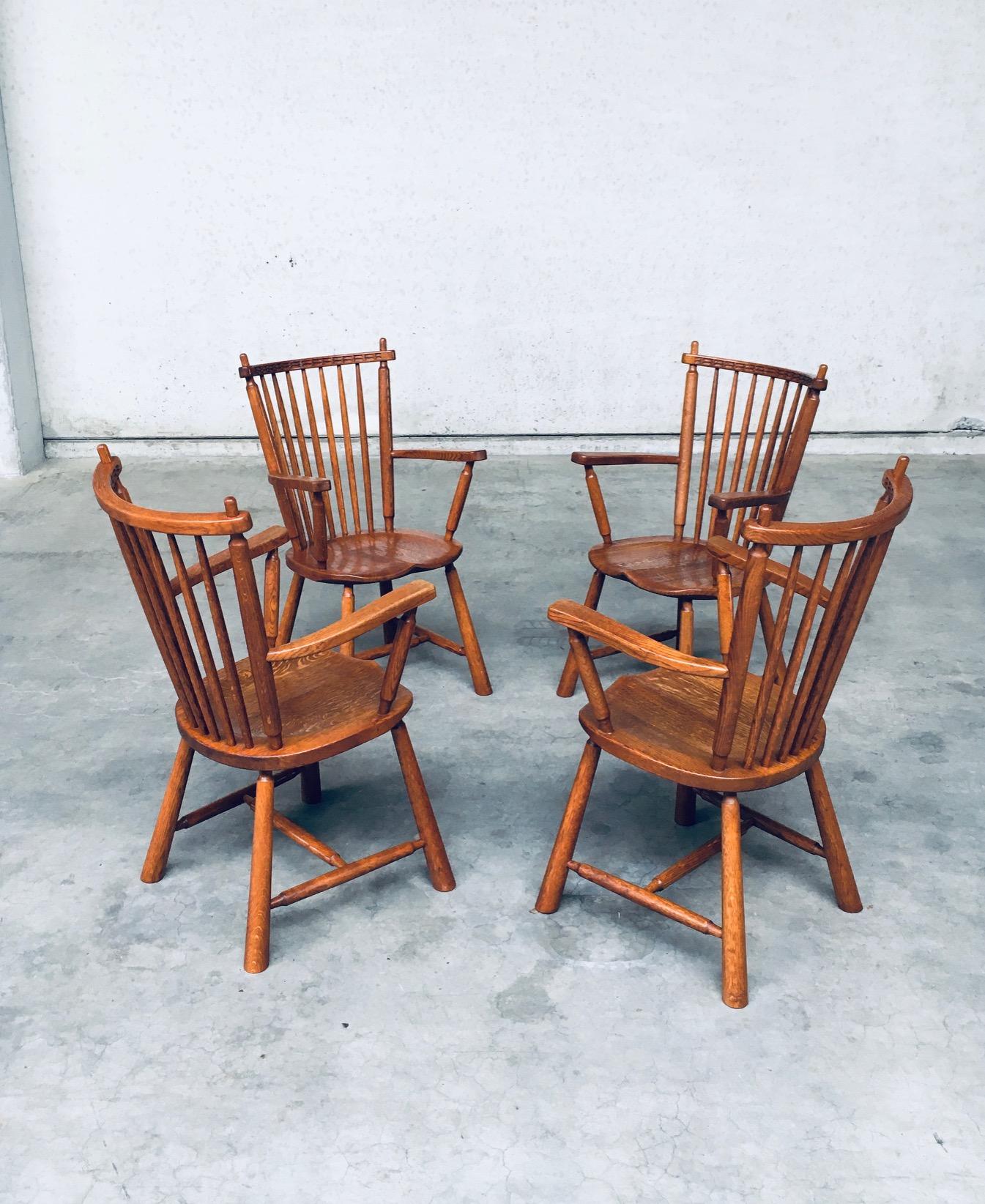 Dutch Design Oak Arm Chair set by De Ster Gelderland, Netherlands 1960's For Sale 2