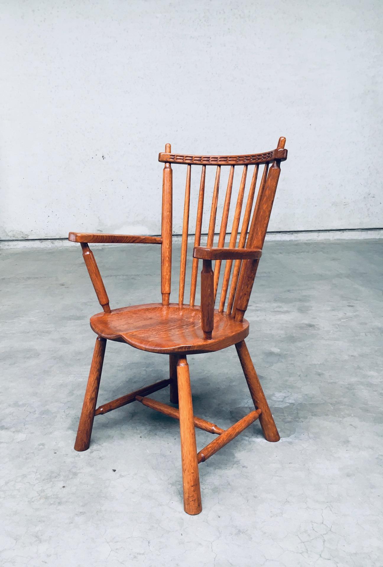 Dutch Design Oak Arm Chair set by De Ster Gelderland, Netherlands 1960's For Sale 3