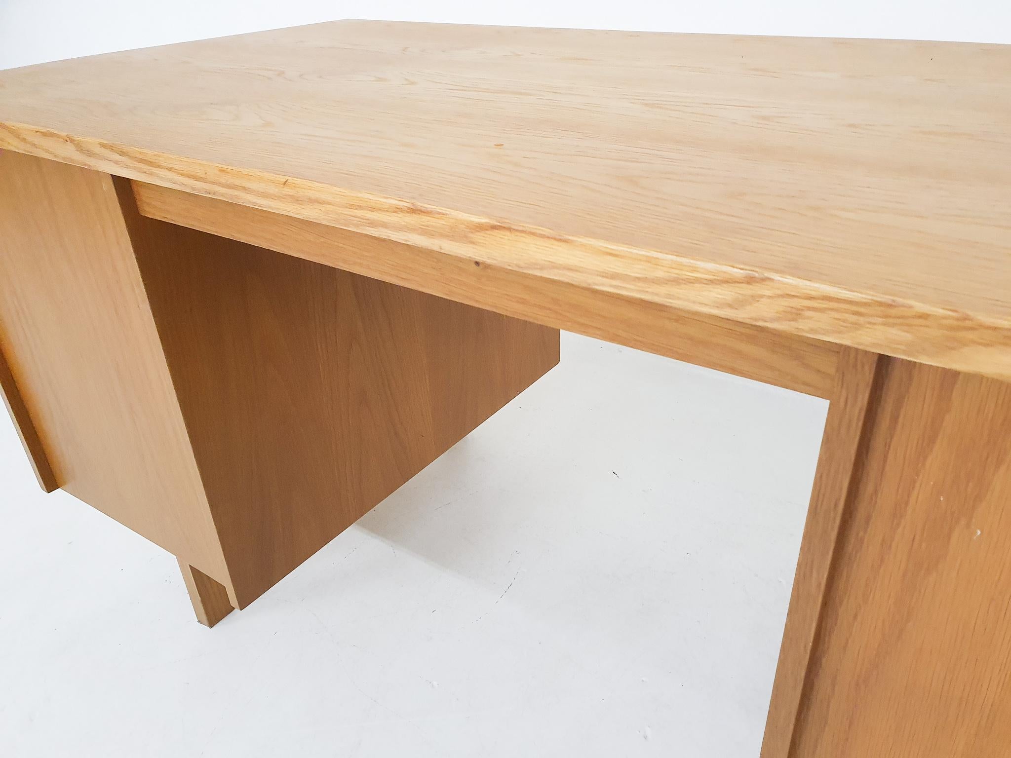 Dutch Design Oak Desk by Eeka, Attrb Coen de Vries, 1970's 8