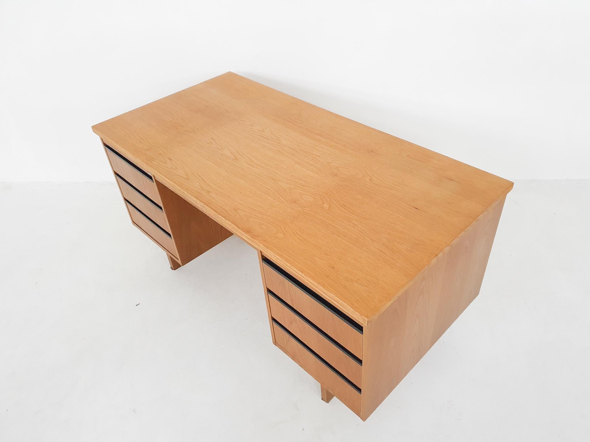 Dutch Design Oak Desk by Eeka, Attrb Coen de Vries, 1970's 3