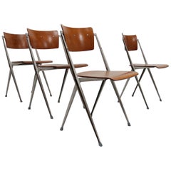 Dutch Design Set of 4 Wim Rietveld Pyramid Stacking Chairs November 1965 Ahrend 