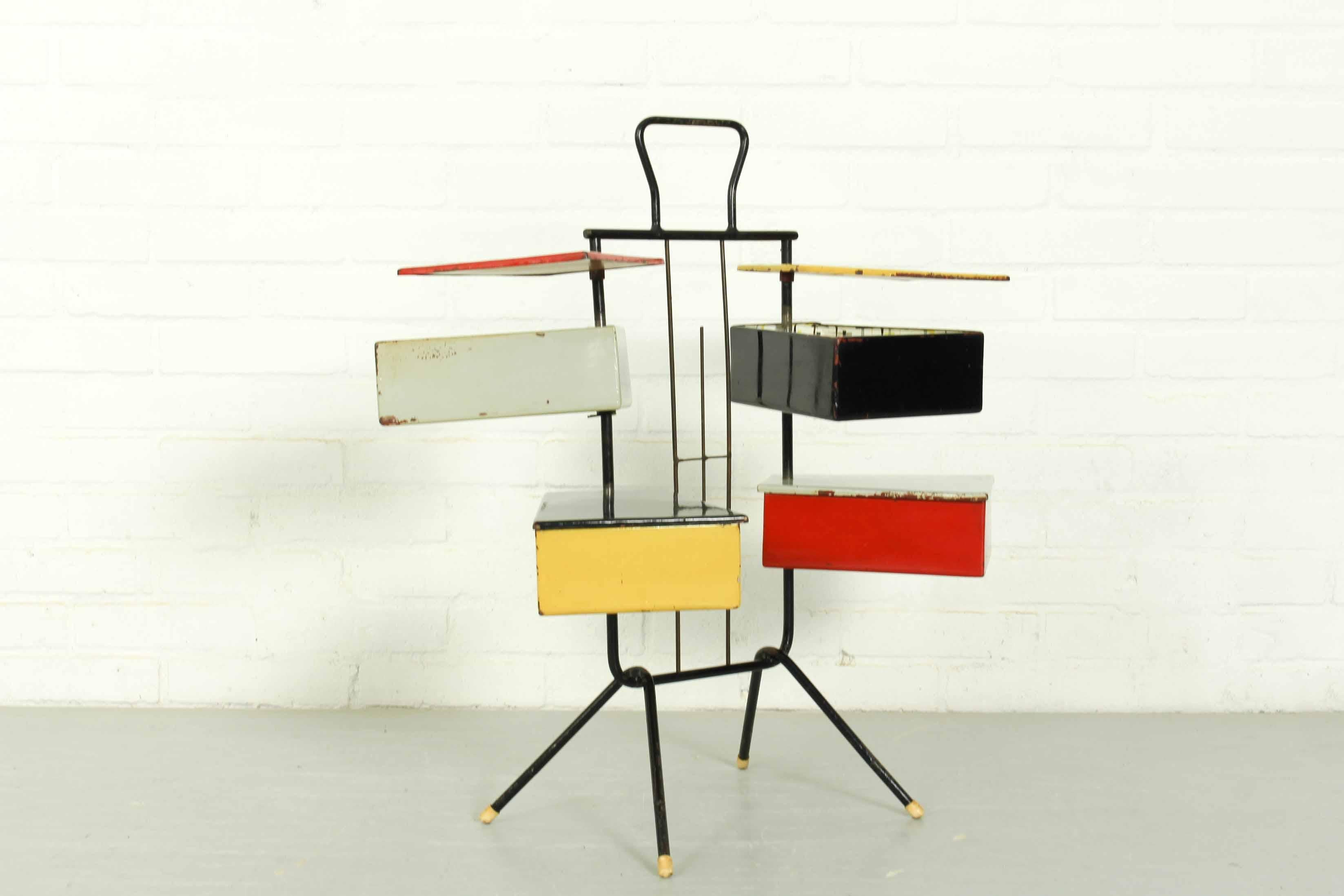 Nähkasten im niederländischen Design von Joost Teders für Metalux, 1950er Jahre (Moderne der Mitte des Jahrhunderts) im Angebot