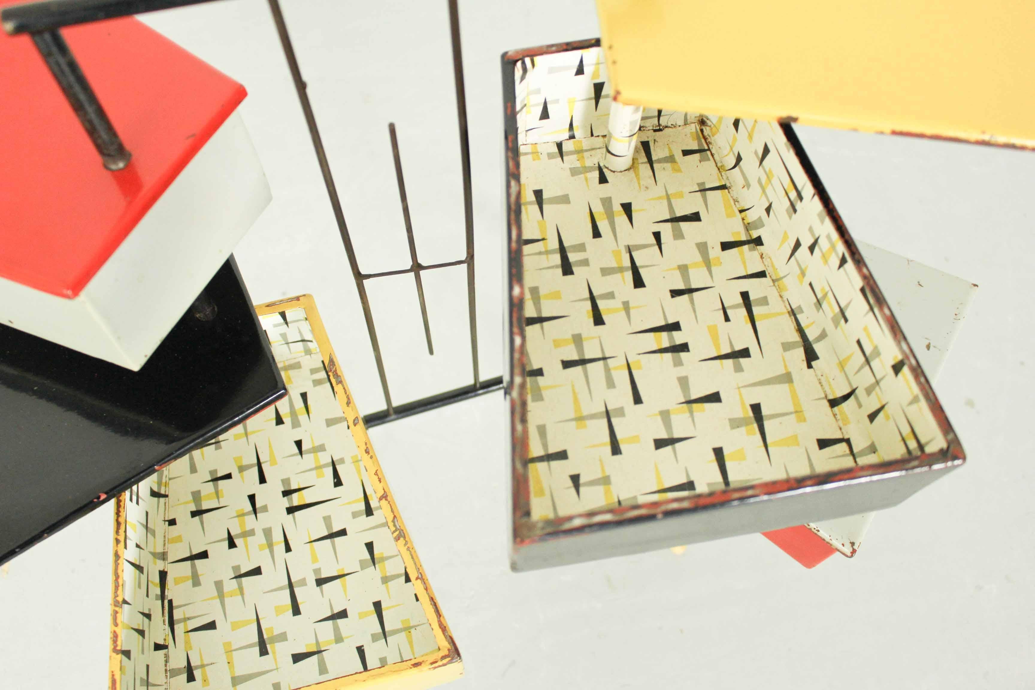 Nähkasten im niederländischen Design von Joost Teders für Metalux, 1950er Jahre im Zustand „Relativ gut“ im Angebot in Appeltern, Gelderland