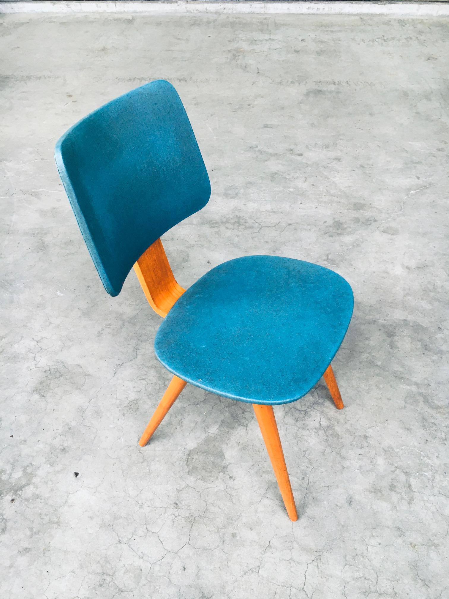 Dutch Design Side Chair Set by Cor Alons, Netherlands, 1950s 6