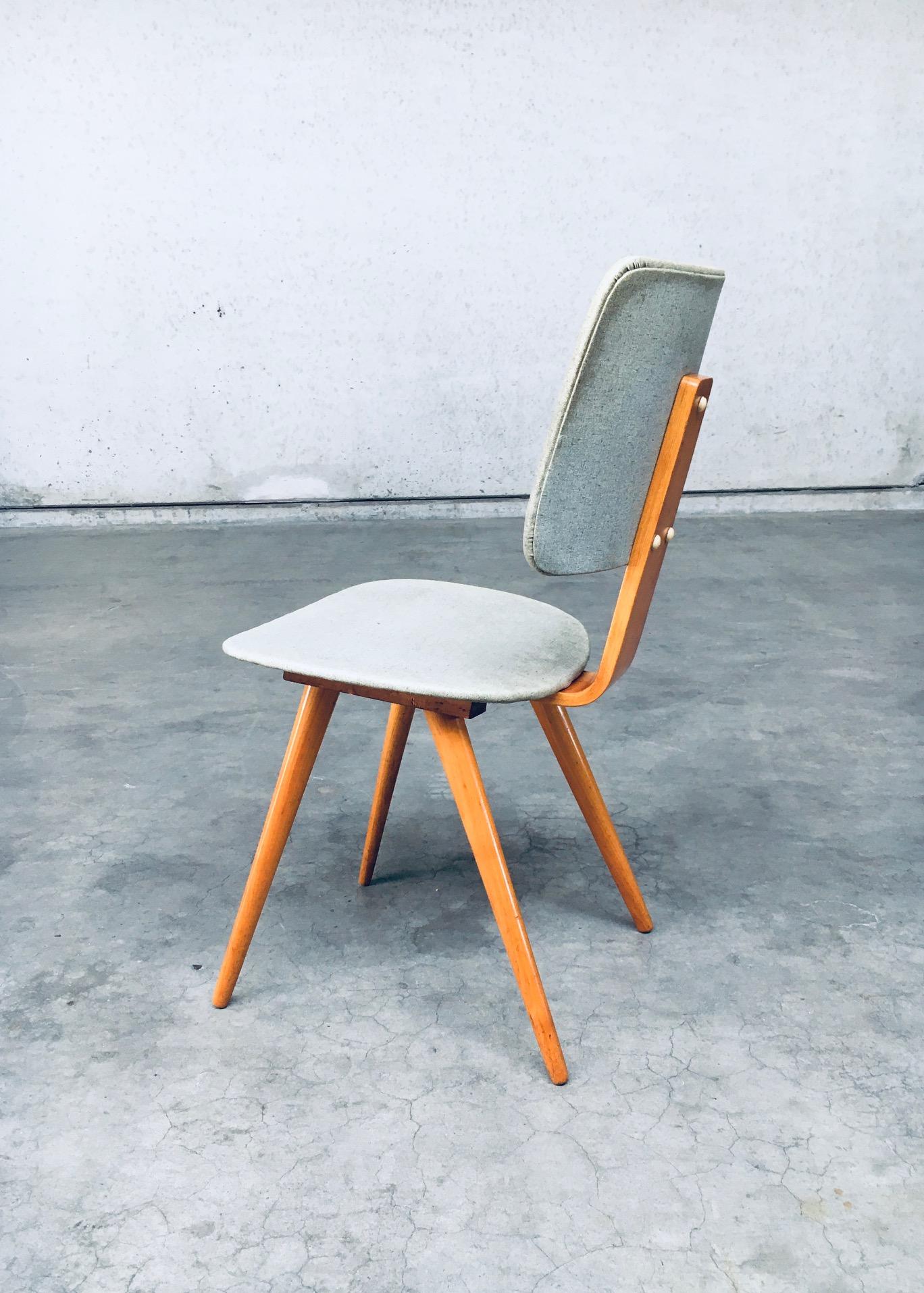 Dutch Design Side Chair Set by Cor Alons, Netherlands, 1950s 9