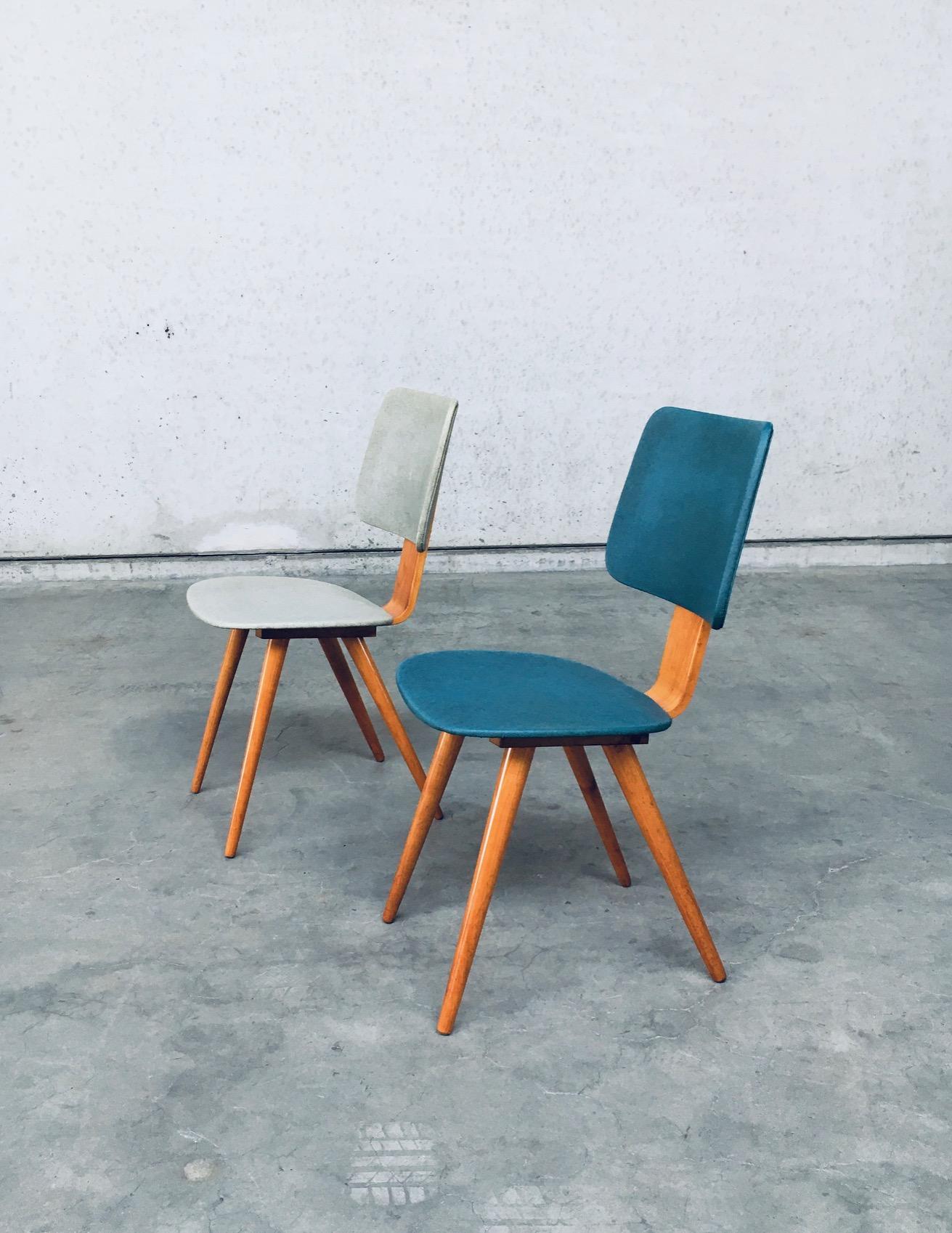 Dutch Design Side Chair Set by Cor Alons, Netherlands, 1950s In Good Condition In Oud-Turnhout, VAN