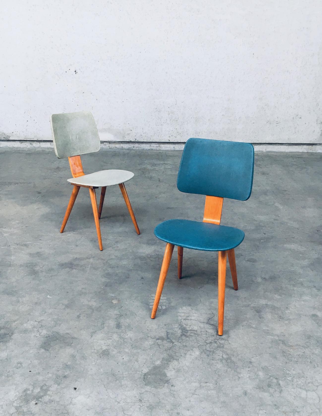 Dutch Design Side Chair Set by Cor Alons, Netherlands, 1950s 1