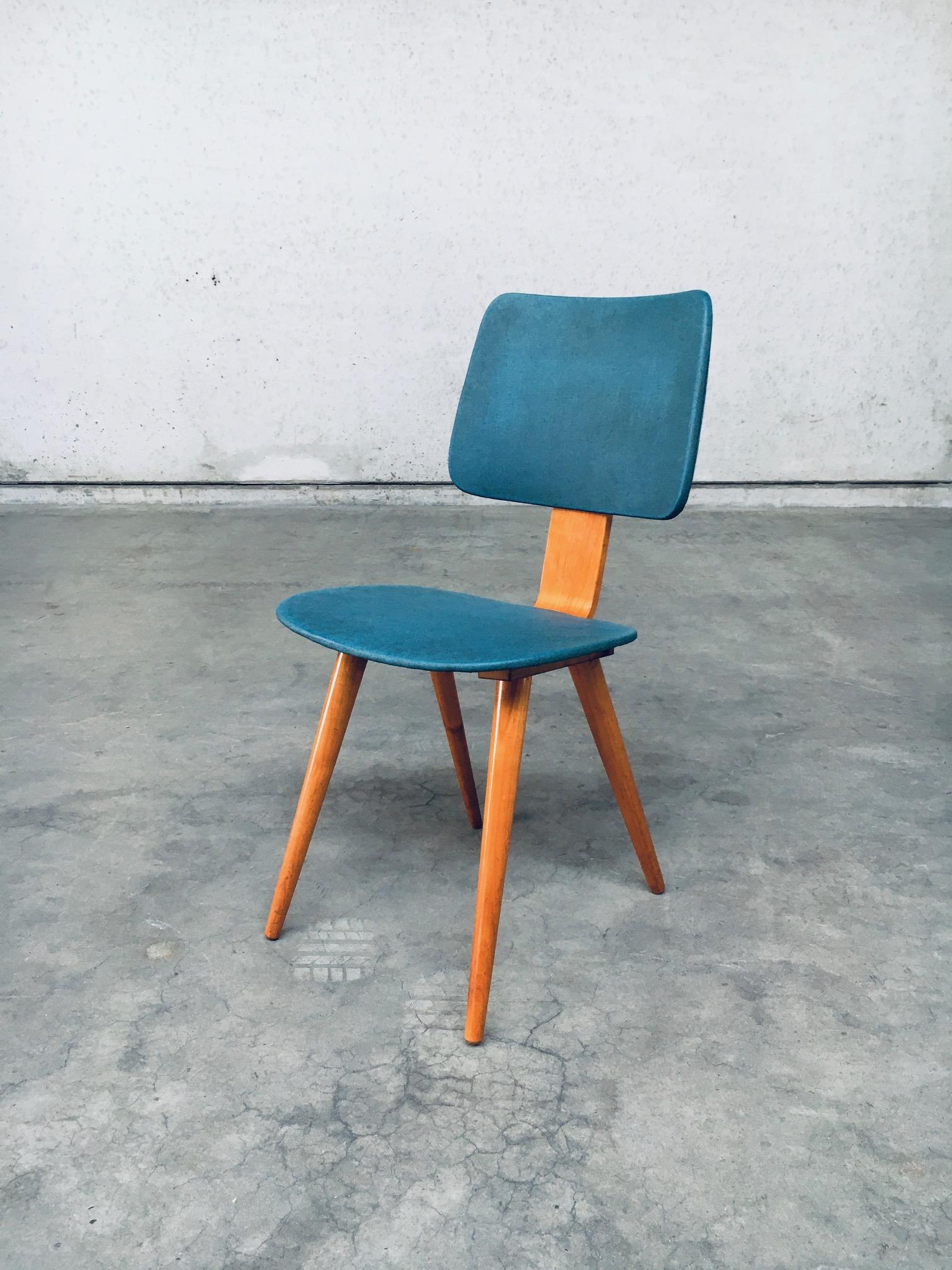 Dutch Design Side Chair Set by Cor Alons, Netherlands, 1950s 2