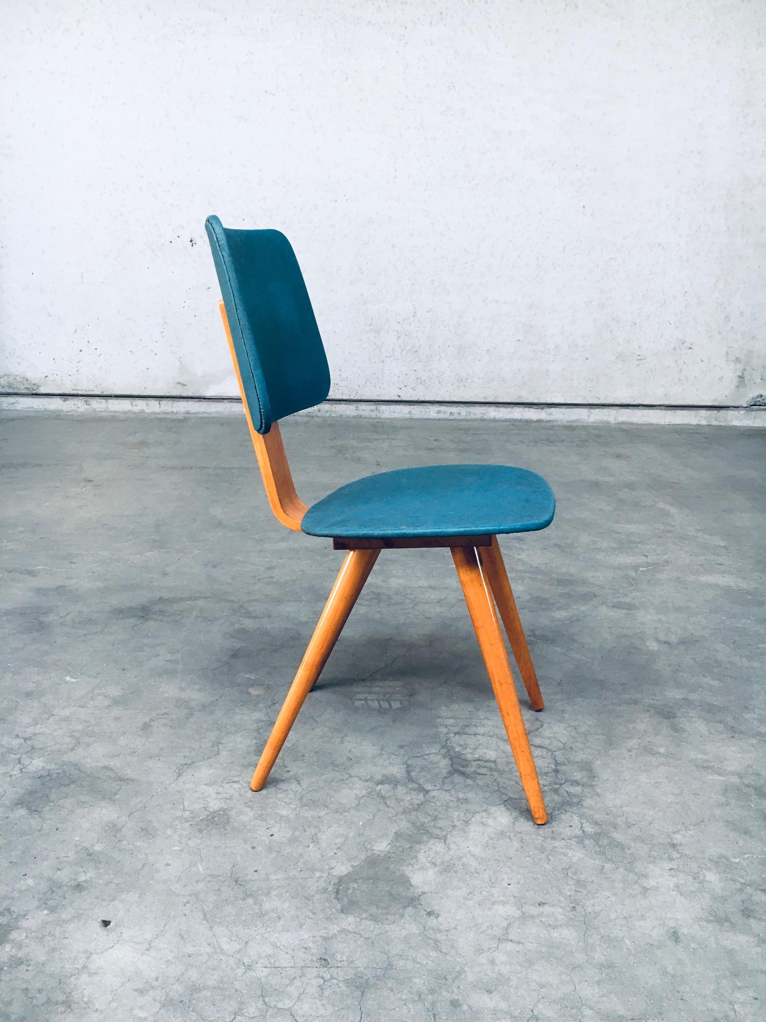 Dutch Design Side Chair Set by Cor Alons, Netherlands, 1950s 3