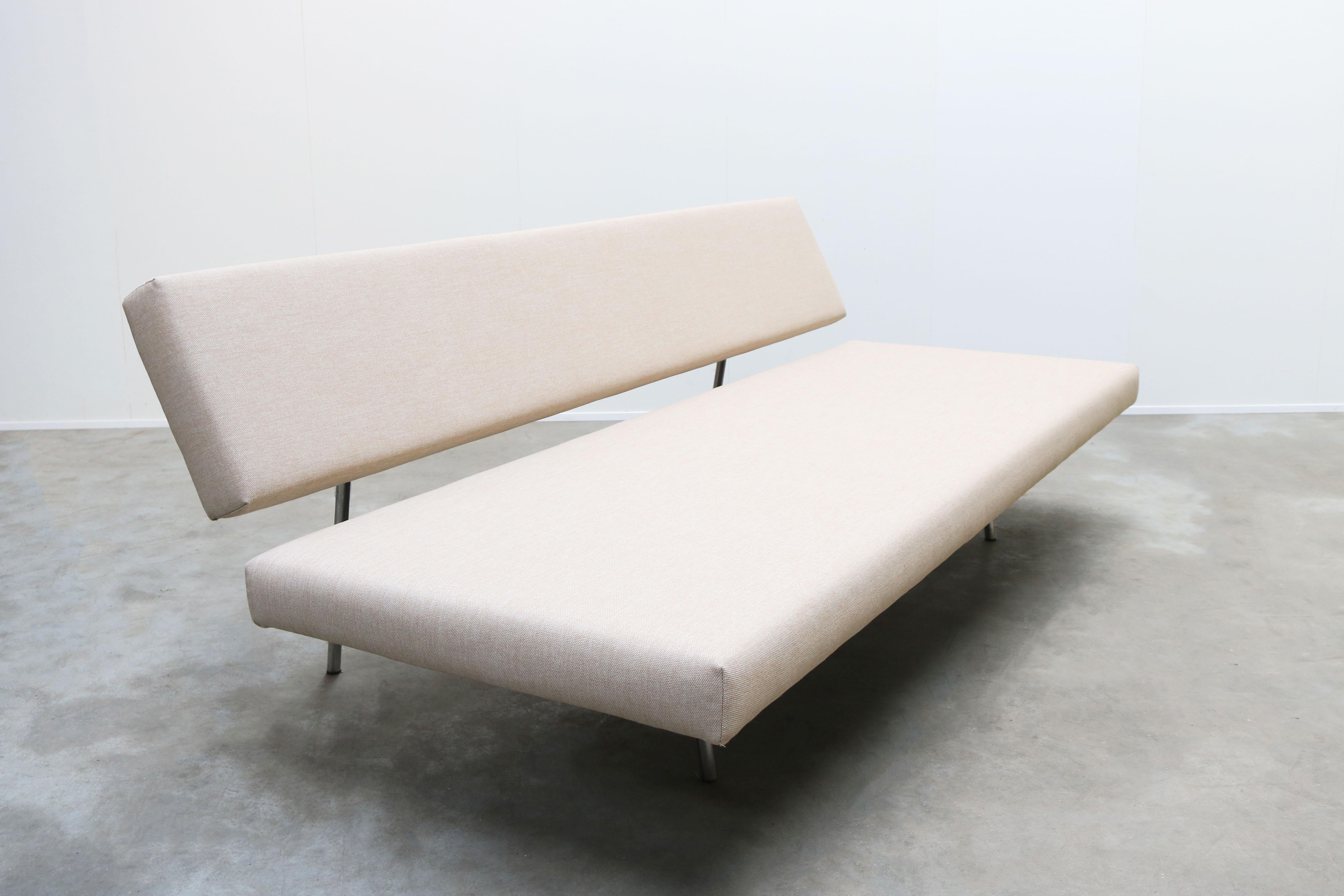 Dutch Design Sofa / Daybed BR02 by Martin Visser for Spectrum 1960s Grey Chrome 7