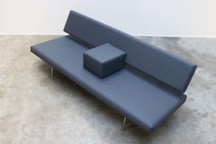 Dutch Design Sofa / Daybed BR02 by Martin Visser for Spectrum 1960s Grey Chrome