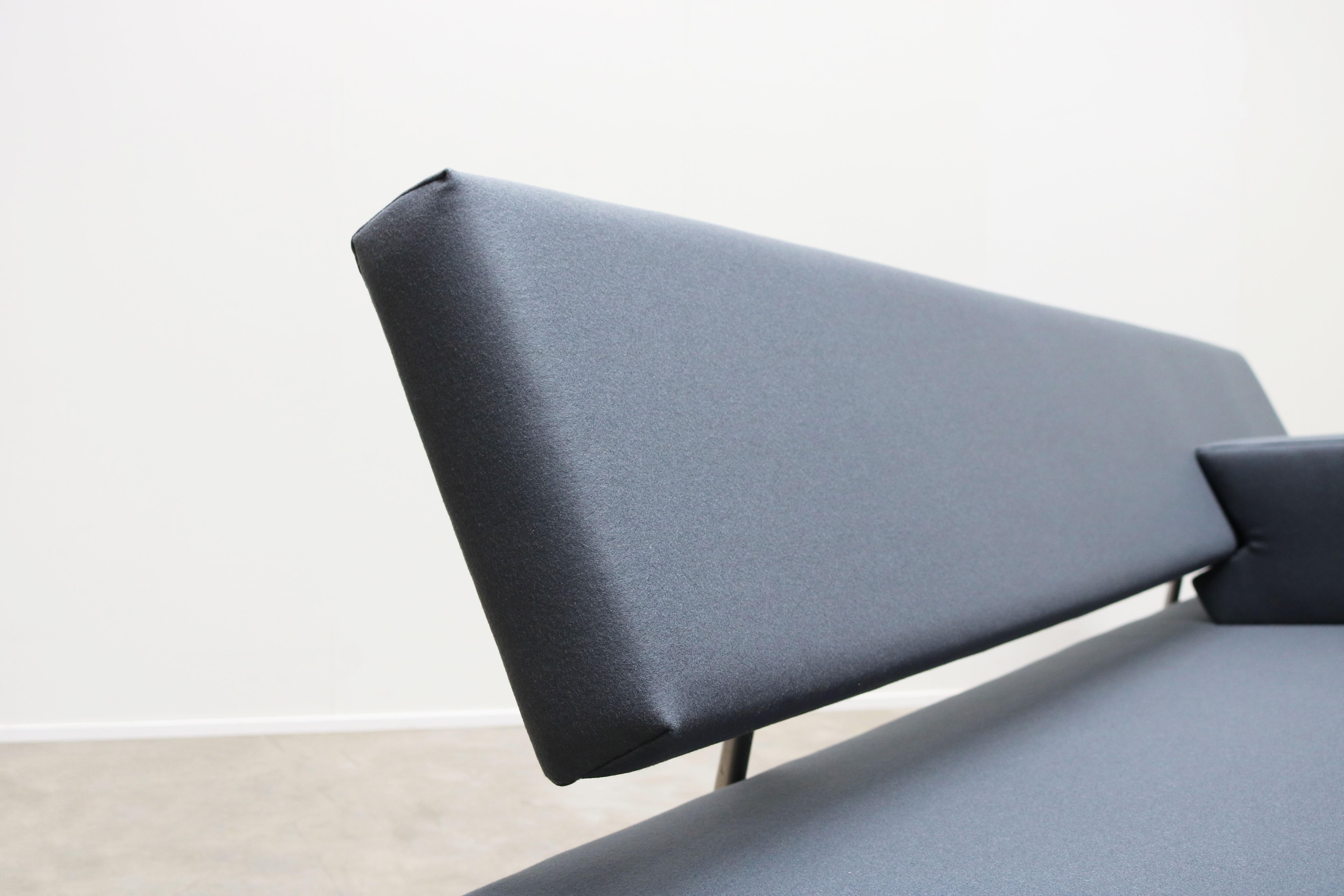 Mid-20th Century Dutch Design Sofa / Daybed BR02 by Martin Visser for Spectrum 1960s Grey Chrome
