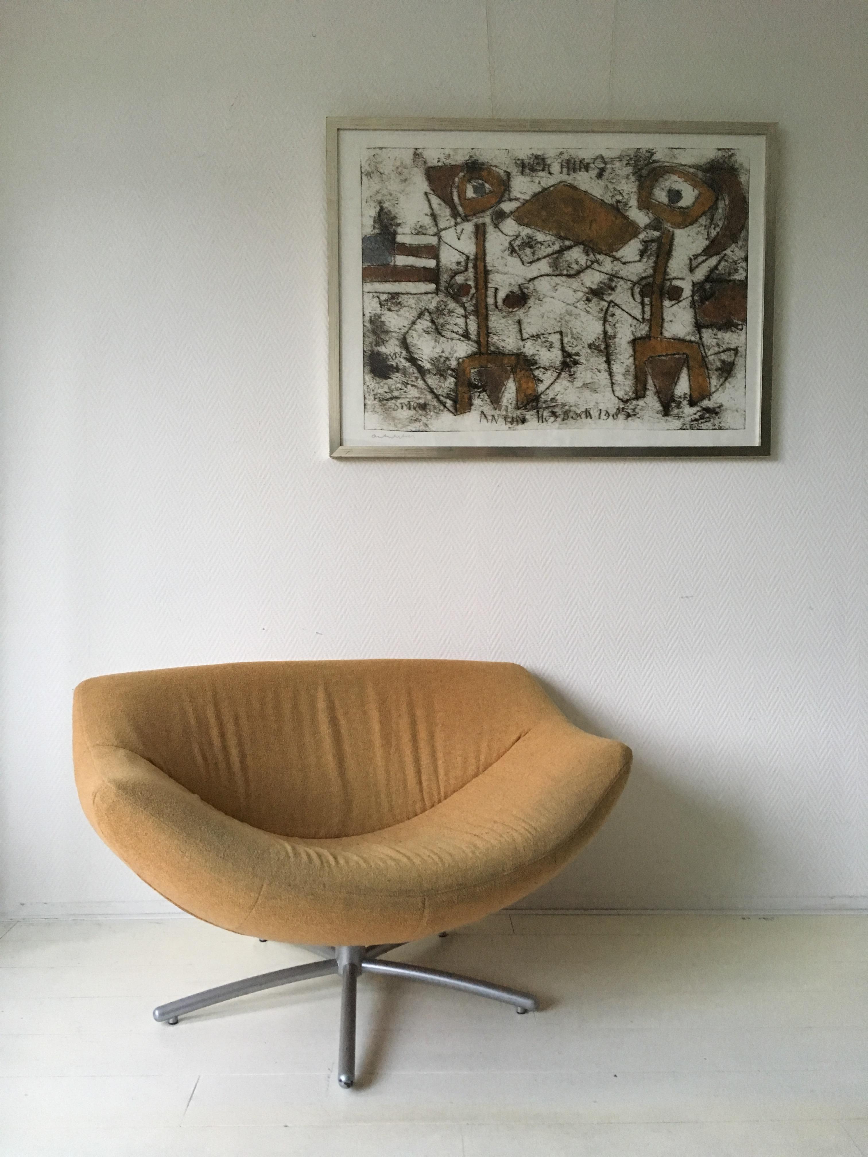 Dutch Design Yellow Swivel Chair, Model Gigi by Gerard Van Den Berg, 1990s 1