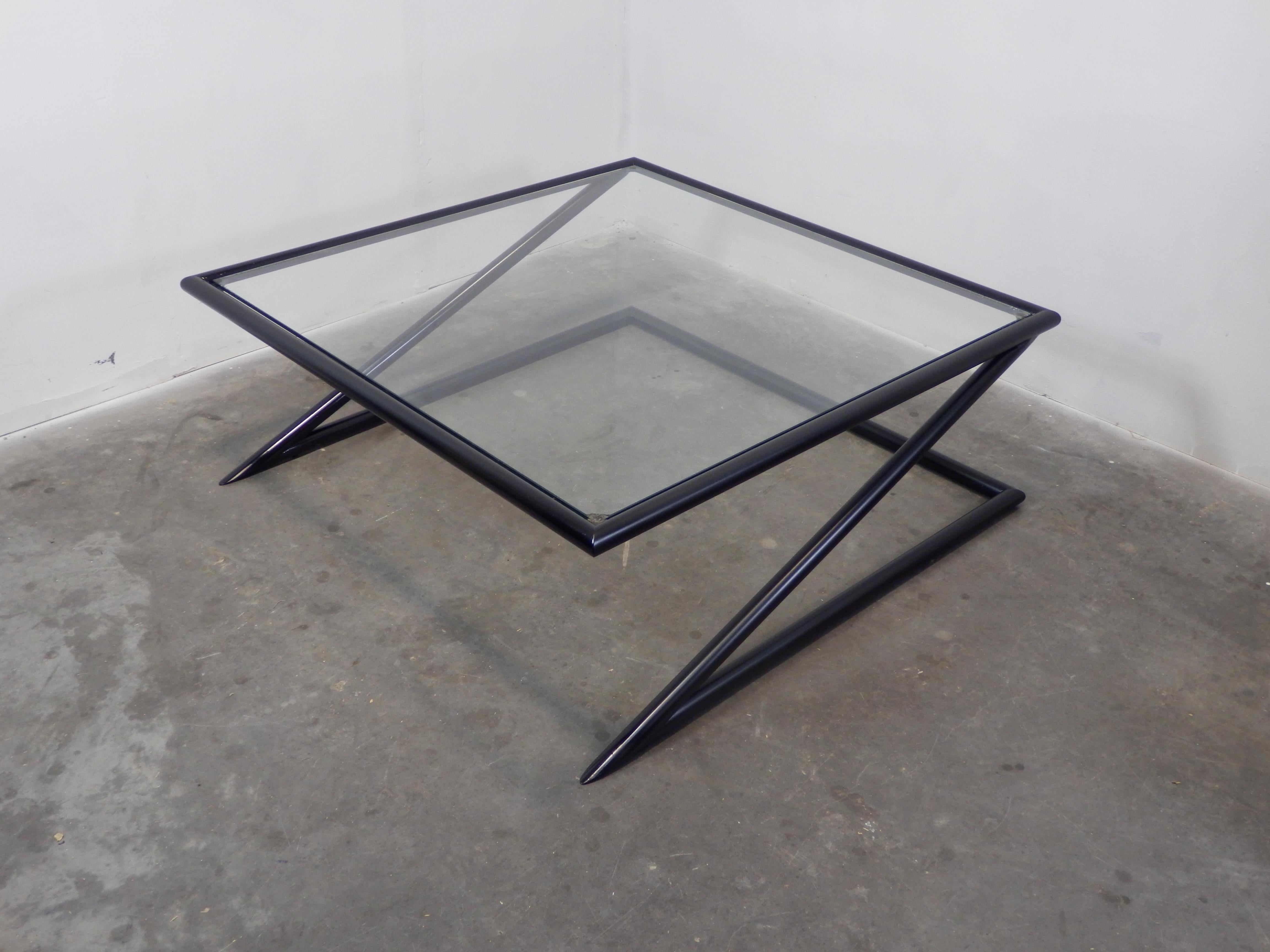 Metal Dutch Design 'Z' Coffee Table by Harvink, 1980s For Sale