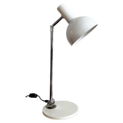 Dutch Designed White Metal and Chrome Table or Desk Lamp, 1960's