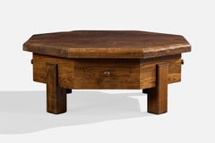 Dutch Designer, Coffee Table, Oak, Netherlands, 1960s