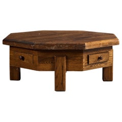 Dutch Designer, Coffee Table, Oak, Netherlands, 1960s