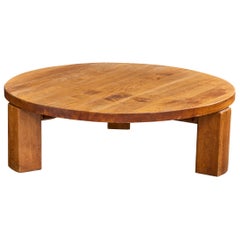 Dutch Designer, Coffee Table, Oak, Netherlands, 1970s