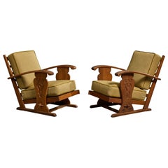Dutch Designer, Sillas de salón, Roble, Tela, Países Bajos, Años 1960