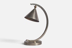 Dutch Designer, Table Lamp, Aluminium, Netherlands, 1930s