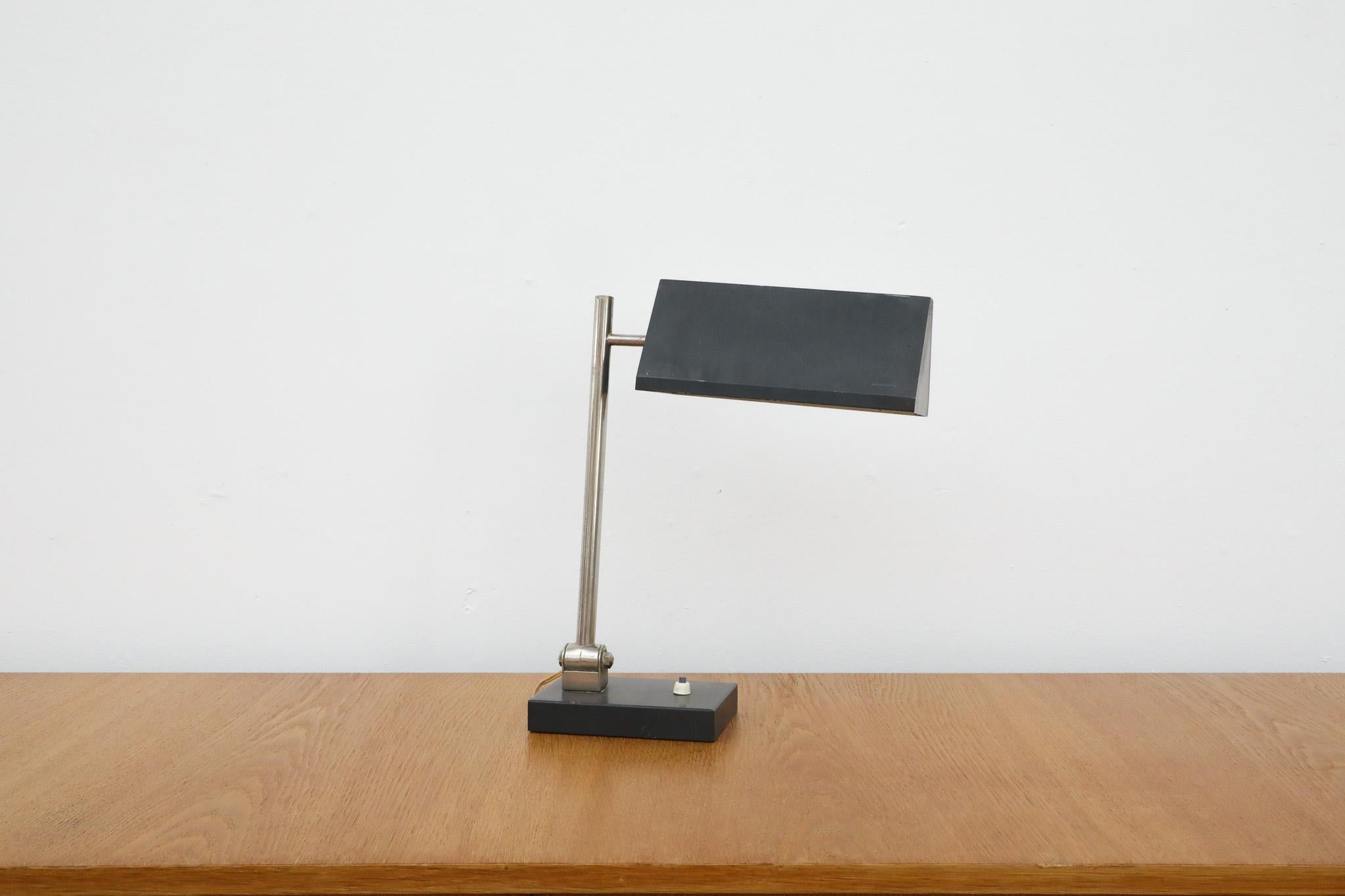 Metal Dutch Desk Lamp by H. Busquet for Hala, 1950s