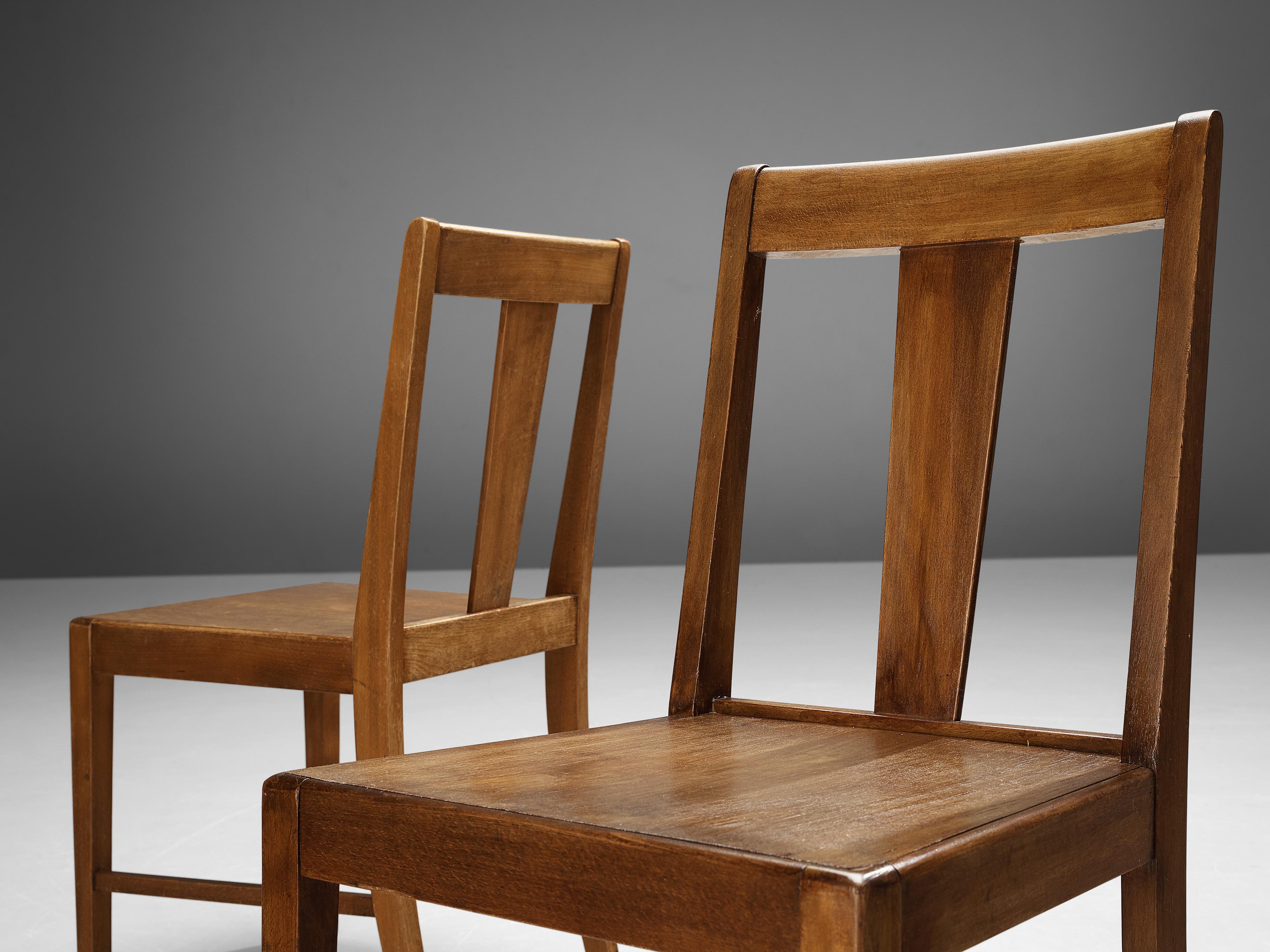Niederländische Esszimmerstühle aus Holz  (Art déco) im Angebot