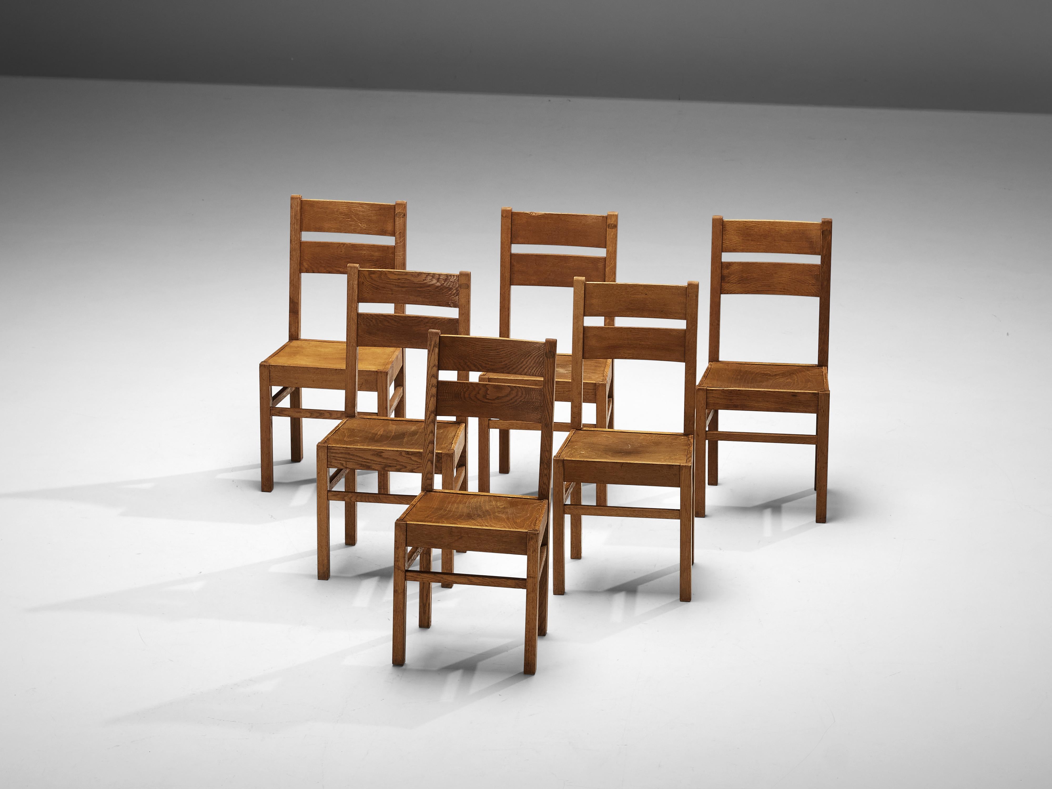 Dutch Dining Chairs in Eiche im Angebot 1