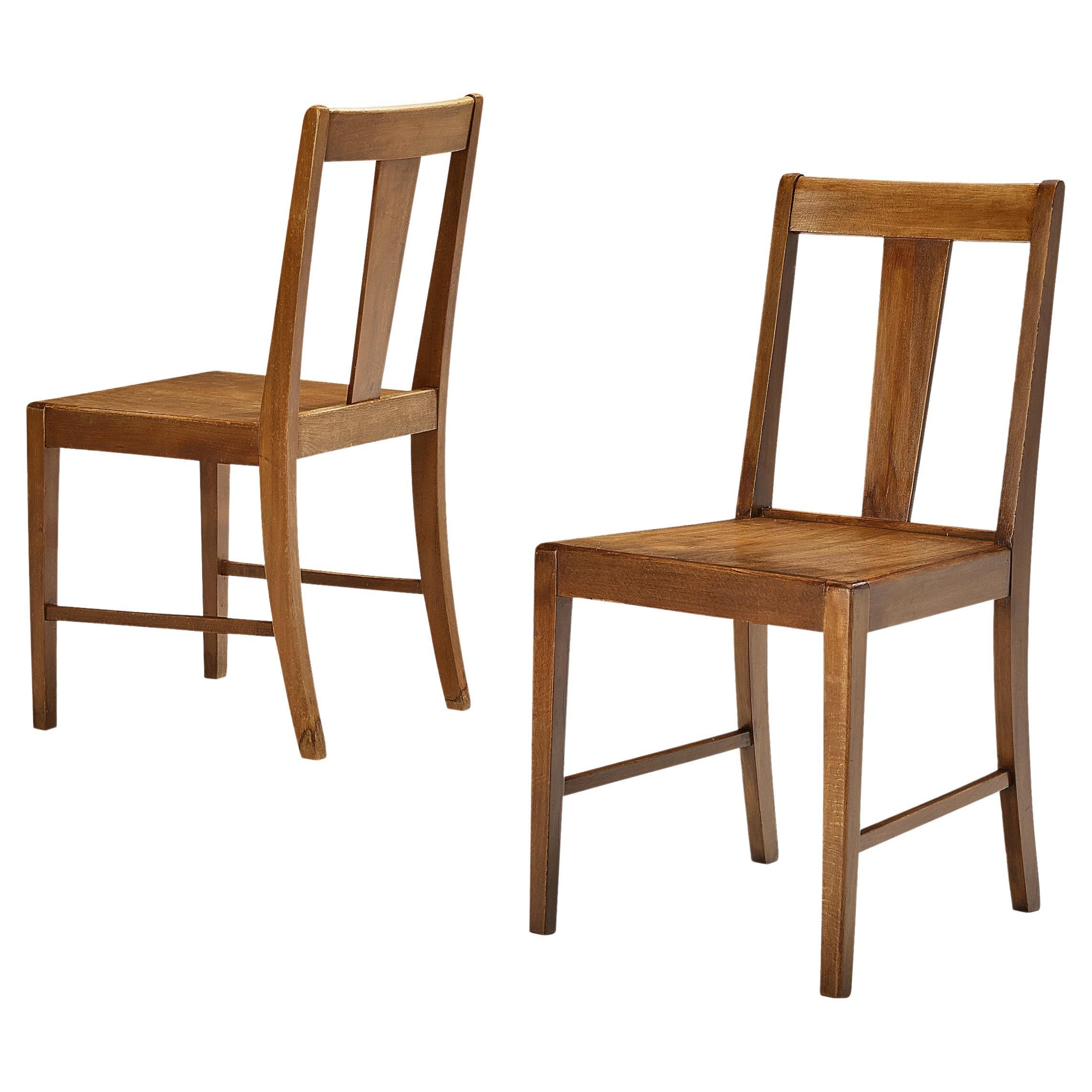 Dutch Dining Chairs in Wood  For Sale