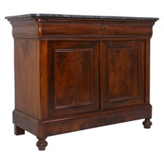 Dutch Early Biedermeier Cabinet in Mahogany with Marble Top, Mid 19th Century