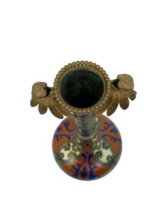 Dutch earthenware "PZH" Gouda Holland vase, Suled decor, ca. 1910