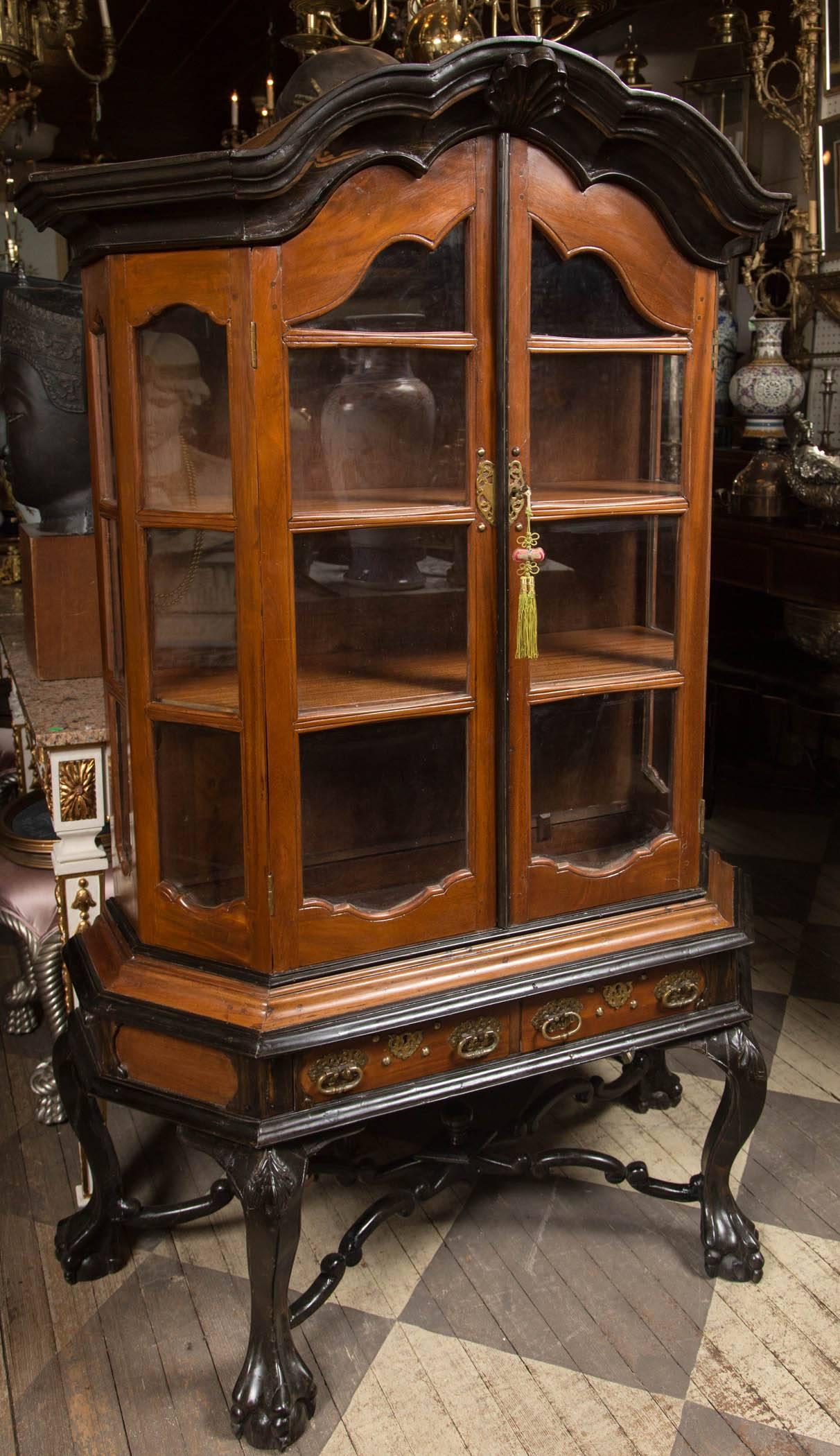 Dutch East India Vitrine on Stand For Sale 5