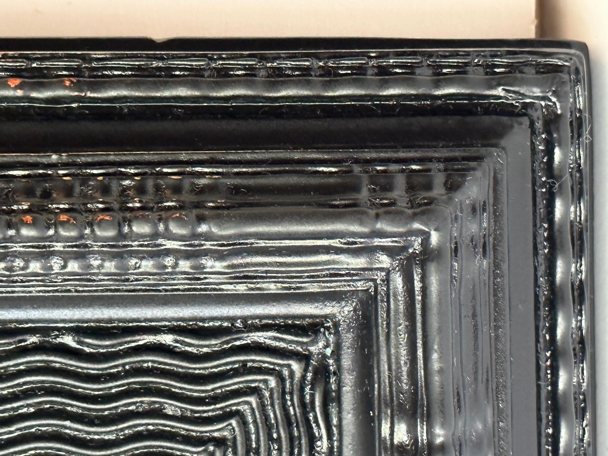 Other Dutch Ebonized Ripple Molded Picture Frame Early 20th Century. For Sale