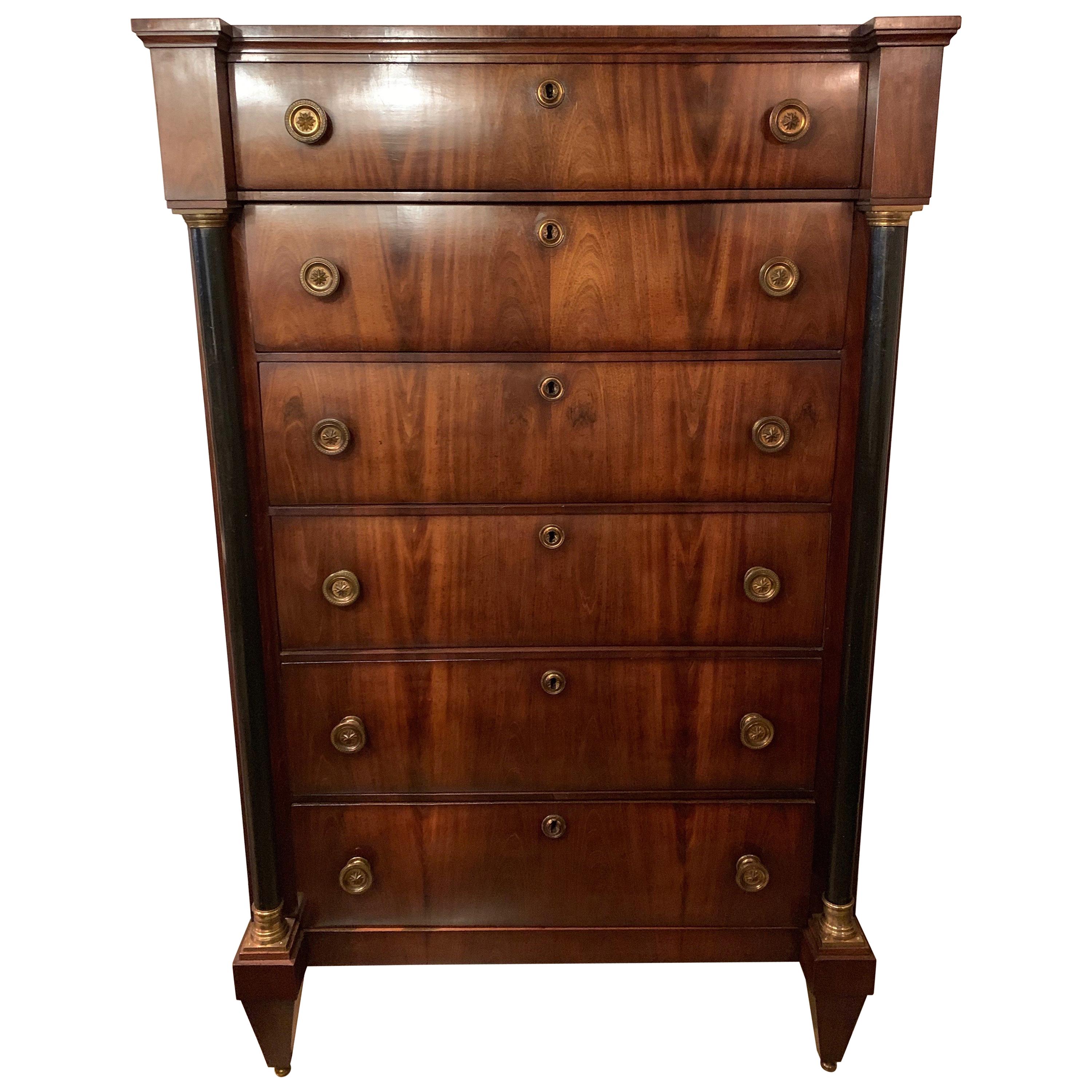 Dutch Empire 6-Drawers Chiffoniére