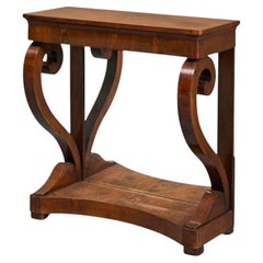 Dutch Empire Console Table with Integrated Mirror Early 19th Century