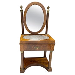 Tavolino da toeletta in mogano dell'Impero olandese, 1840 ca.