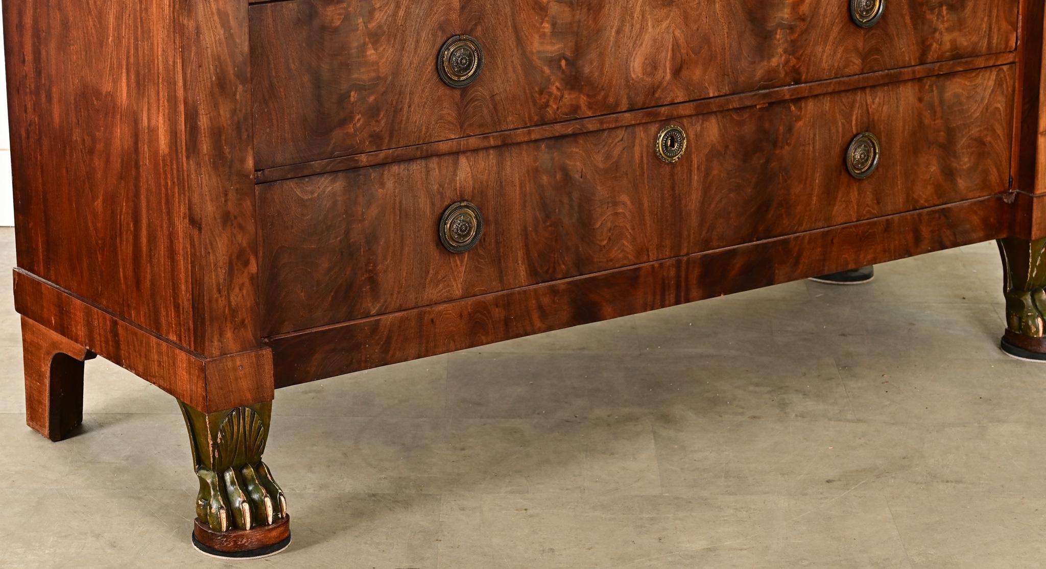 Dutch Empire Style Mahogany Linen Press 4