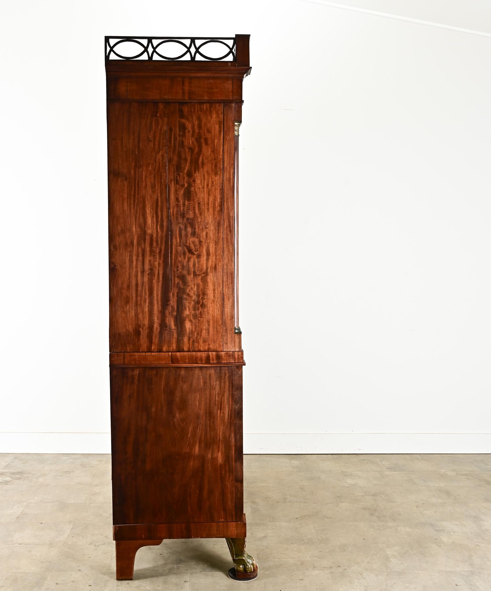 Dutch Empire Style Mahogany Linen Press 6