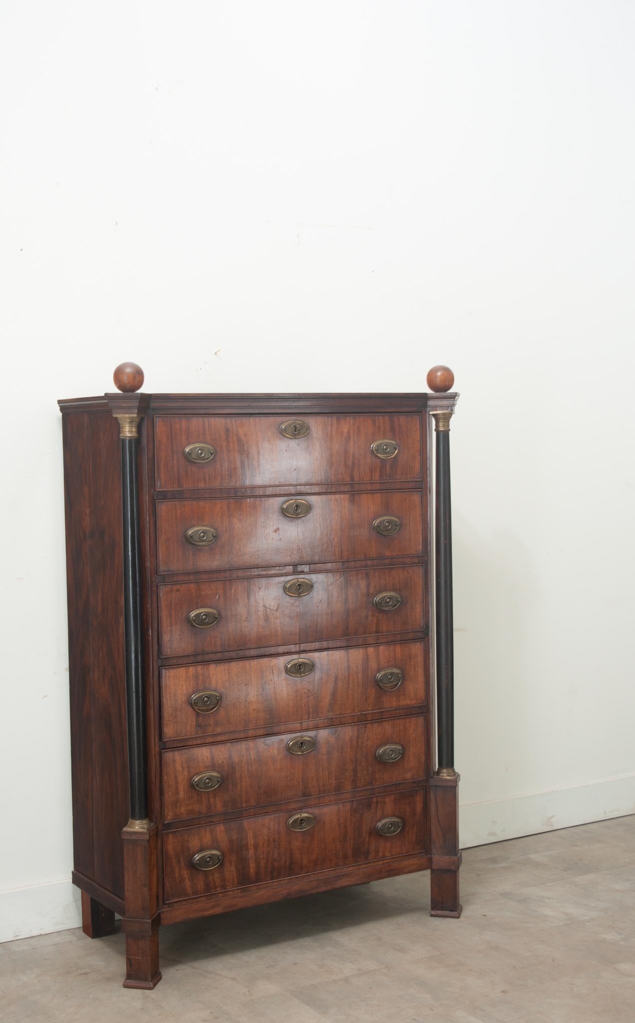 Dutch Empire Style Tall Chest For Sale 4